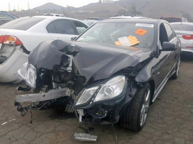 WDDHF5KB5CA604189 - 2012 MERCEDES-BENZ E 350 BLACK photo 2