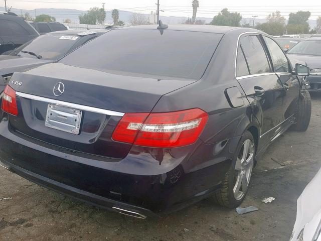 WDDHF5KB5CA604189 - 2012 MERCEDES-BENZ E 350 BLACK photo 4