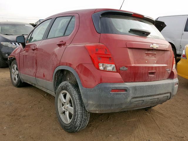 KL7CJPSB1FB264047 - 2015 CHEVROLET TRAX 1LS RED photo 3