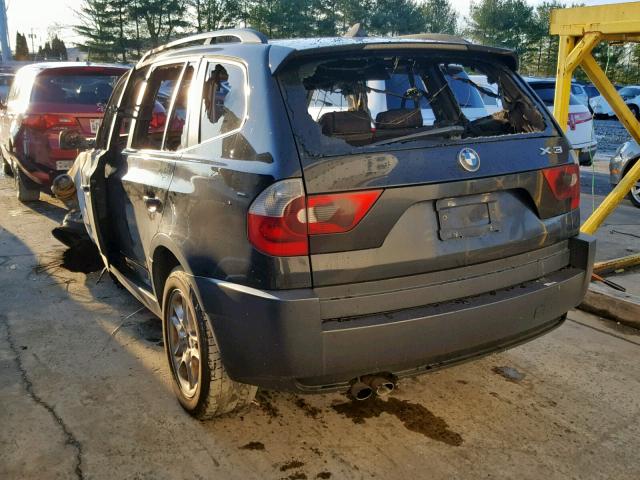 WBXPA734X5WC49368 - 2005 BMW X3 2.5I GRAY photo 3