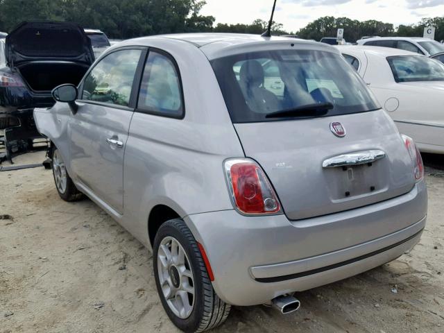 3C3CFFAR1DT740990 - 2013 FIAT 500 POP SILVER photo 3