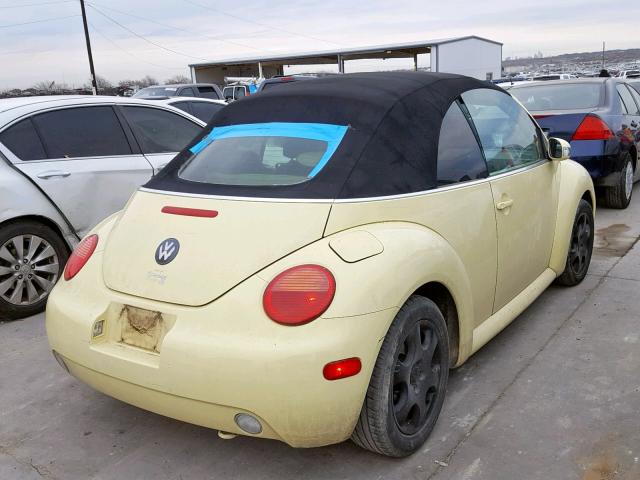 3VWCK21Y23M312486 - 2003 VOLKSWAGEN NEW BEETLE YELLOW photo 4