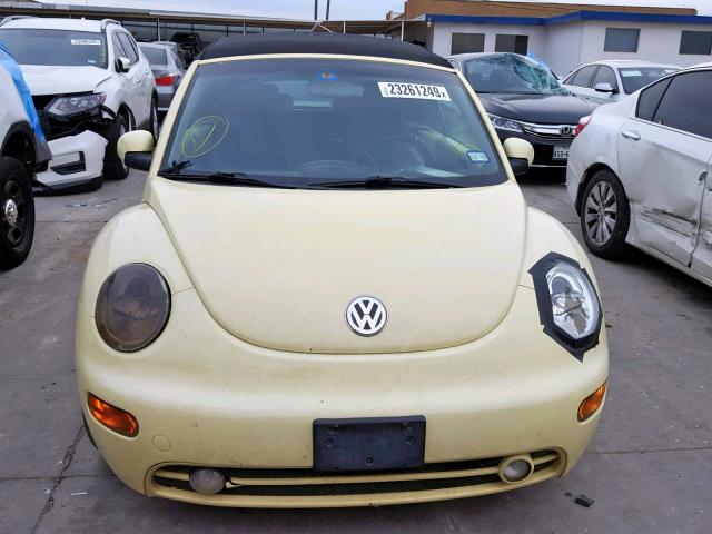 3VWCK21Y23M312486 - 2003 VOLKSWAGEN NEW BEETLE YELLOW photo 9