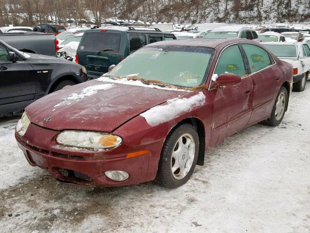 1G3GS64CX24124577 - 2002 OLDSMOBILE AURORA 4.0 BURGUNDY photo 2