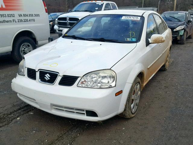 KL5JD52Z04K042024 - 2004 SUZUKI FORENZA S WHITE photo 2