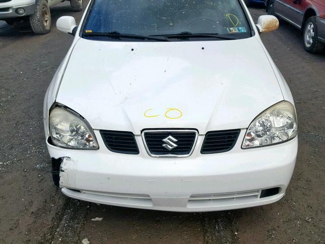 KL5JD52Z04K042024 - 2004 SUZUKI FORENZA S WHITE photo 7