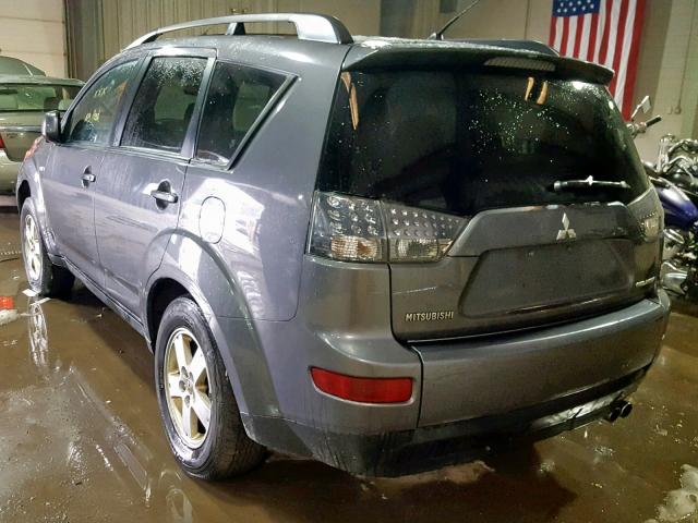 JA4MT31X57U007500 - 2007 MITSUBISHI OUTLANDER CHARCOAL photo 3