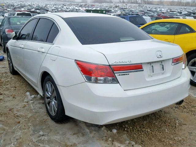 1HGCP2F71CA005345 - 2012 HONDA ACCORD EX WHITE photo 3