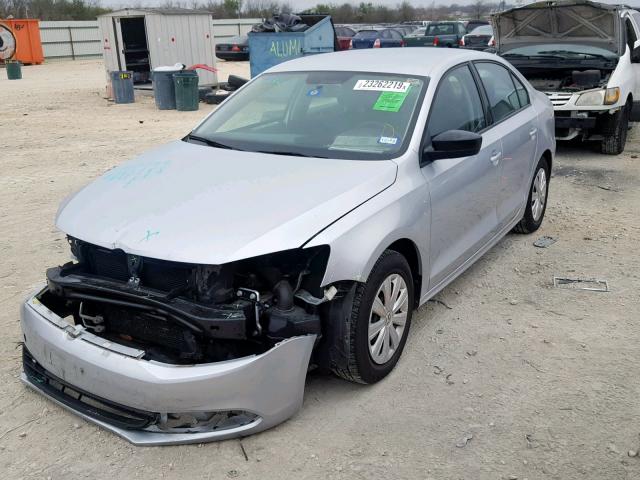 3VW2K7AJ3EM300202 - 2014 VOLKSWAGEN JETTA BASE 银色 照片 2