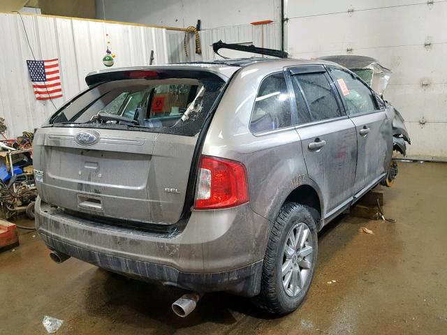 2FMDK3JC7CBA21934 - 2012 FORD EDGE SEL GRAY photo 4