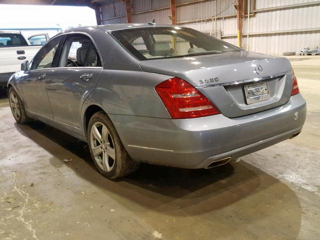 WDDNG7DB2CA466362 - 2012 MERCEDES-BENZ S 550 BLUE photo 3