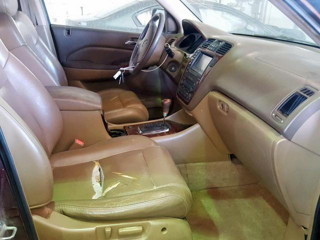 2HNYD18811H524076 - 2001 ACURA MDX TOURIN MAROON photo 5