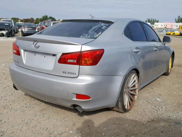 JTHBK262X72050733 - 2007 LEXUS IS 250 SILVER photo 4