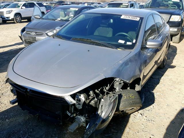 1C3CDFBB3GD660608 - 2016 DODGE DART SXT GRAY photo 2