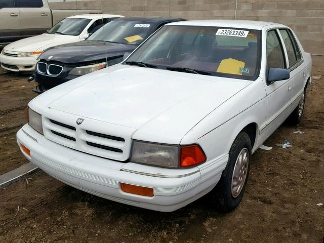 3B3XA46K4PT525234 - 1993 DODGE SPIRIT WHITE photo 2