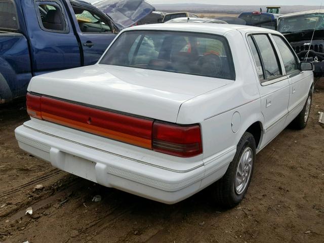 3B3XA46K4PT525234 - 1993 DODGE SPIRIT WHITE photo 4