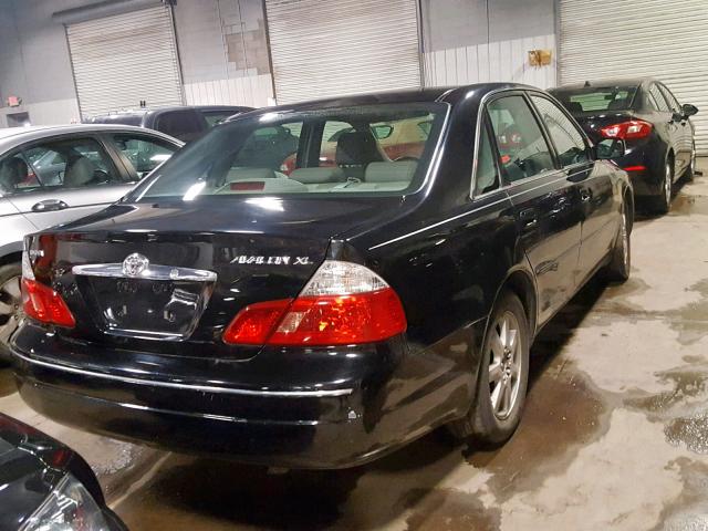 4T1BF28B13U269805 - 2003 TOYOTA AVALON XL BLACK photo 4