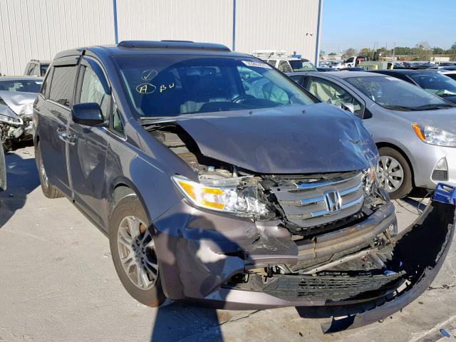 5FNRL5H66BB104677 - 2011 HONDA ODYSSEY EX GRAY photo 1