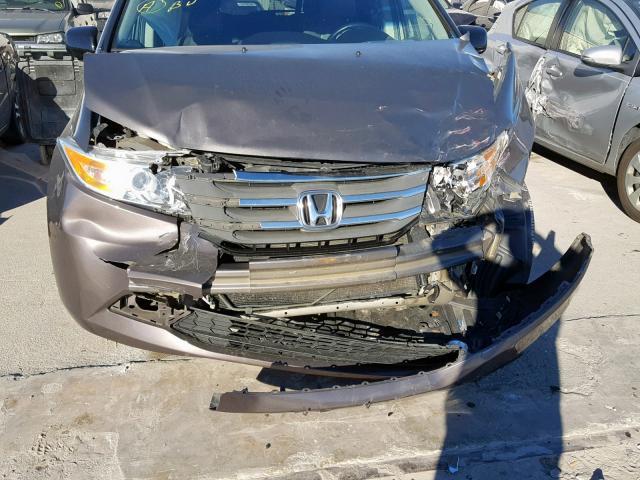 5FNRL5H66BB104677 - 2011 HONDA ODYSSEY EX GRAY photo 9