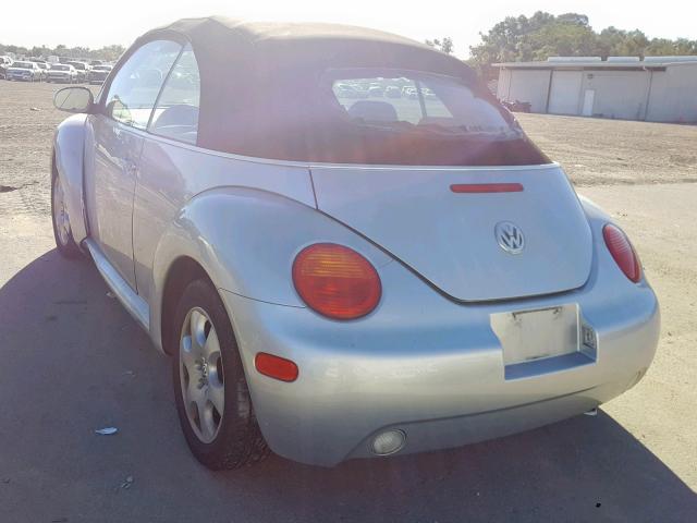 3VWCK21Y63M329131 - 2003 VOLKSWAGEN NEW BEETLE Gümüş foto 3