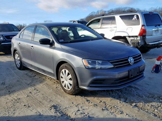 3VW2K7AJXFM305592 - 2015 VOLKSWAGEN JETTA BASE GRAY photo 1