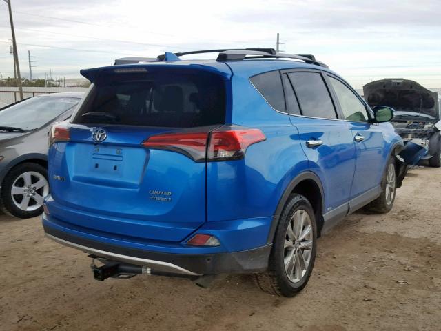 JTMDJREV3JD184173 - 2018 TOYOTA RAV4 HV LI BLUE photo 4