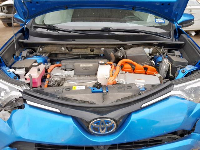 JTMDJREV3JD184173 - 2018 TOYOTA RAV4 HV LI BLUE photo 7