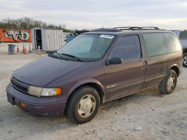 4N2DN11W8SD805779 - 1995 NISSAN QUEST XE PURPLE photo 2