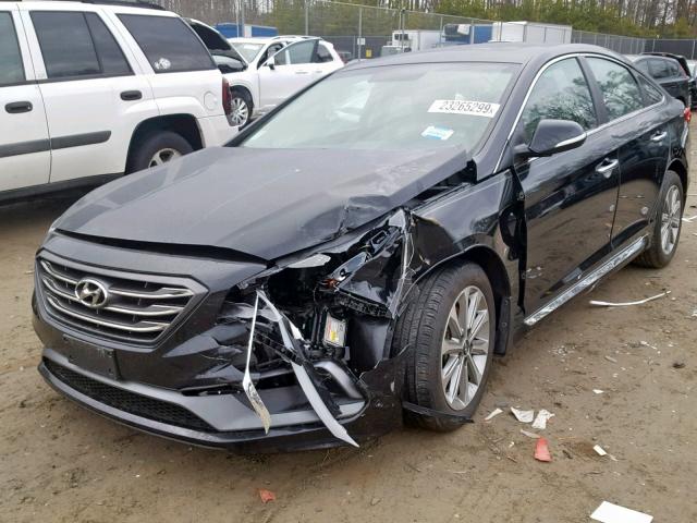 5NPE34AF5HH507451 - 2017 HYUNDAI SONATA SPO BLACK photo 2