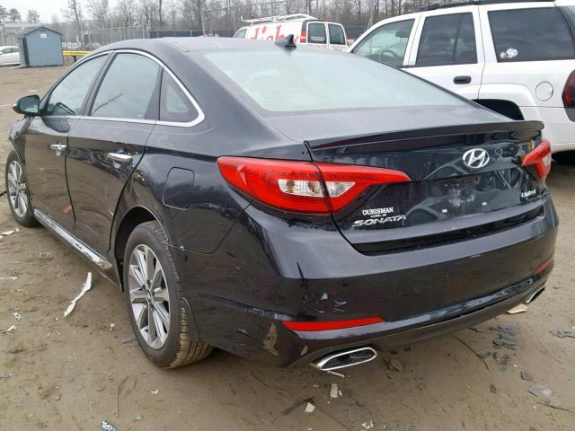 5NPE34AF5HH507451 - 2017 HYUNDAI SONATA SPO BLACK photo 3