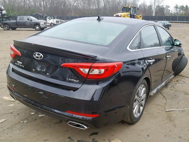 5NPE34AF5HH507451 - 2017 HYUNDAI SONATA SPO BLACK photo 4