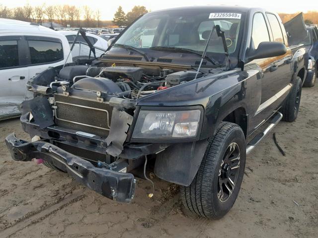 1D7CE3GK9AS173020 - 2010 DODGE DAKOTA SXT BLACK photo 2