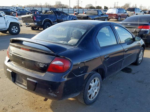 1B3ES56CX5D106830 - 2005 DODGE NEON SXT BLACK photo 4