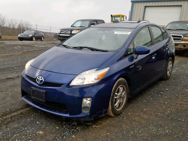 JTDKN3DU2A5076879 - 2010 TOYOTA PRIUS ლურჯი ფოტო 2