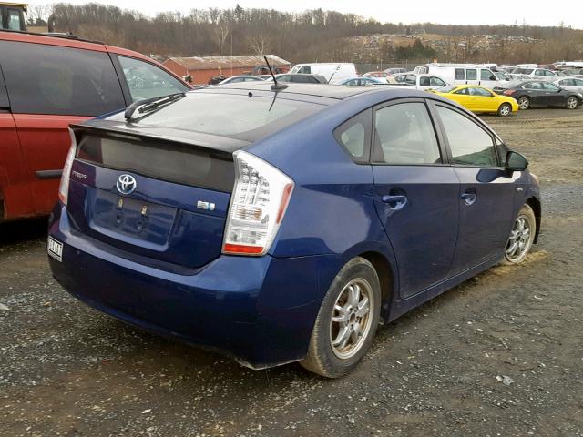 JTDKN3DU2A5076879 - 2010 TOYOTA PRIUS ლურჯი ფოტო 4