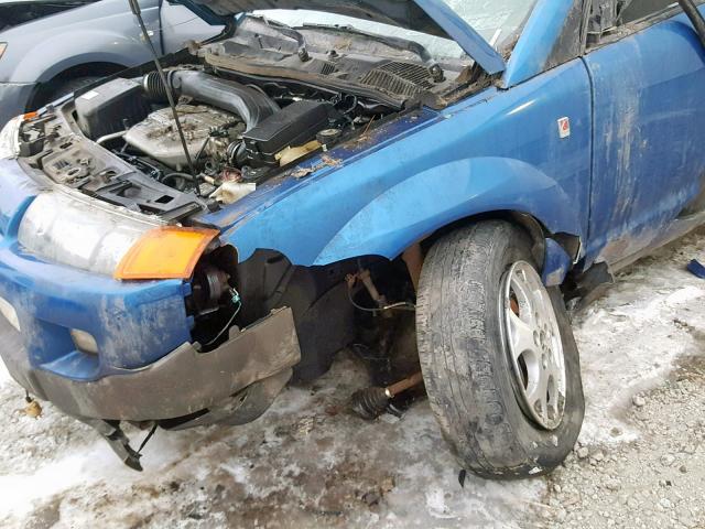 5GZCZ53444S821061 - 2004 SATURN VUE BLUE photo 9