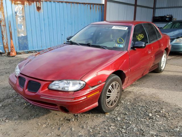 1G2NE52M7WC721478 - 1998 PONTIAC GRAND AM S მუქწითელი ფოტო 2