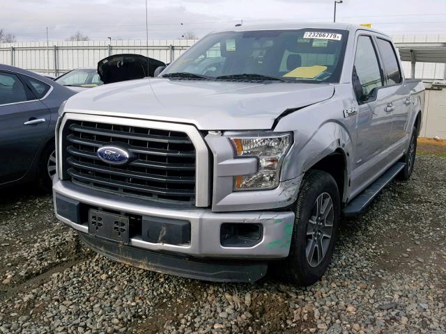 1FTEW1CPXFKE88907 - 2015 FORD F150 SUPER SILVER photo 2