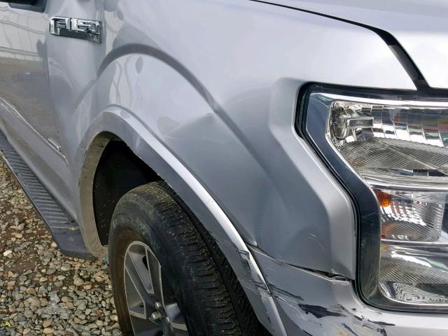 1FTEW1CPXFKE88907 - 2015 FORD F150 SUPER SILVER photo 9