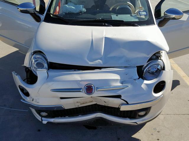 3C3CFFER7CT127040 - 2012 FIAT 500 LOUNGE CREAM photo 7