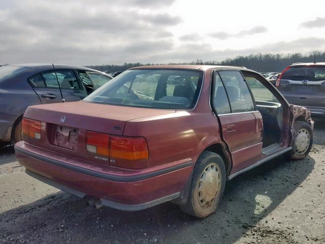 1HGCB767XPA153284 - 1993 HONDA ACCORD EX Қызыл фото 4