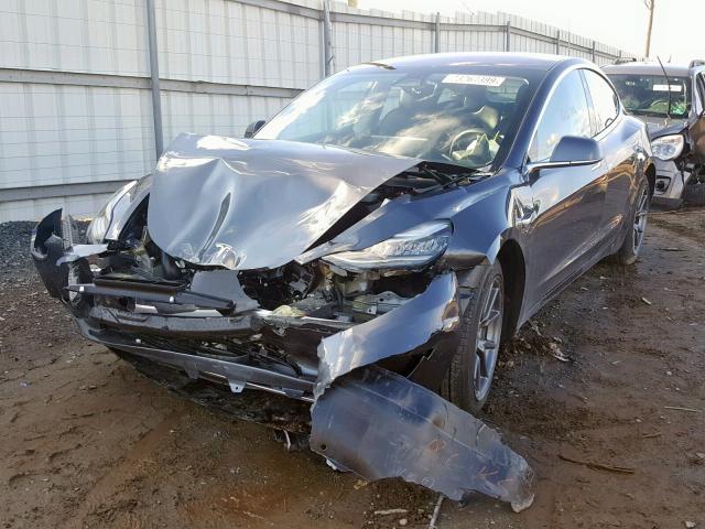 5YJ3E1EB3JF149066 - 2018 TESLA MODEL 3 GRAY photo 2