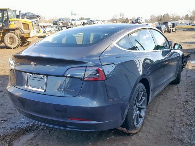 5YJ3E1EB3JF149066 - 2018 TESLA MODEL 3 GRAY photo 4