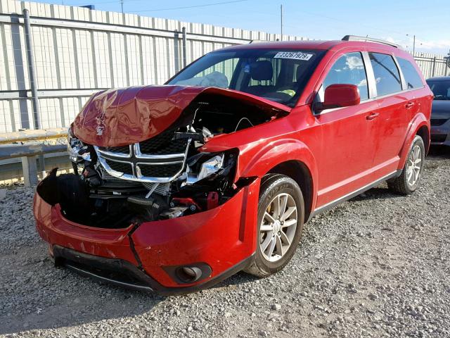 3C4PDCBG4HT530808 - 2017 DODGE JOURNEY SX MAROON photo 2