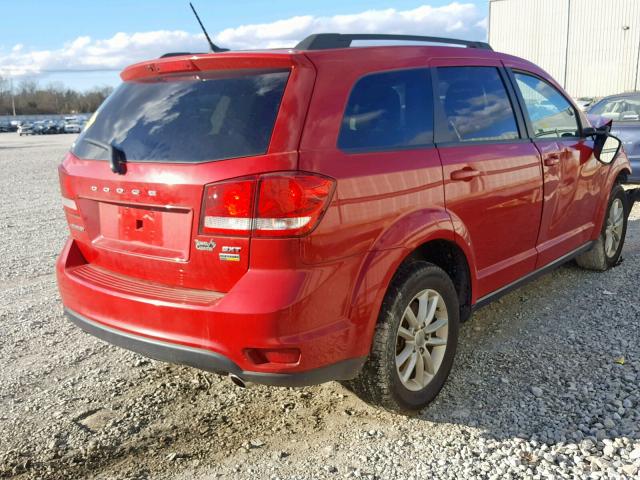 3C4PDCBG4HT530808 - 2017 DODGE JOURNEY SX MAROON photo 4