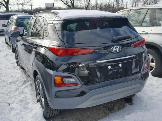 KM8K3CA57JU125966 - 2018 HYUNDAI KONA LIMIT BLACK photo 3