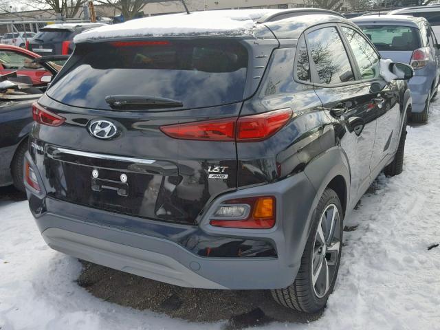 KM8K3CA57JU125966 - 2018 HYUNDAI KONA LIMIT BLACK photo 4