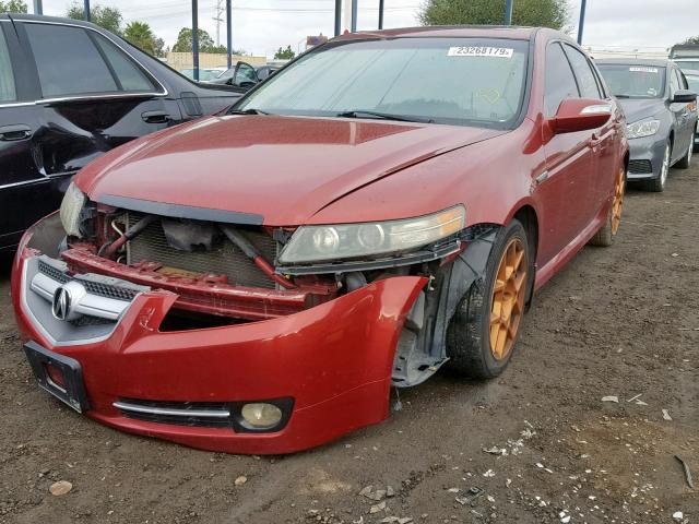 19UUA76577A039197 - 2007 ACURA TL TYPE S RED photo 2