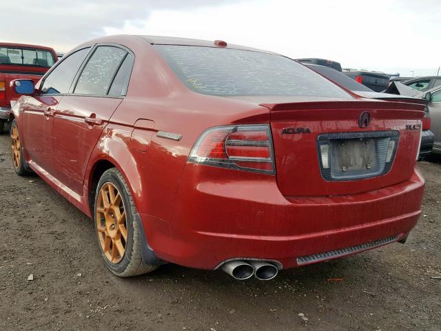 19UUA76577A039197 - 2007 ACURA TL TYPE S RED photo 3