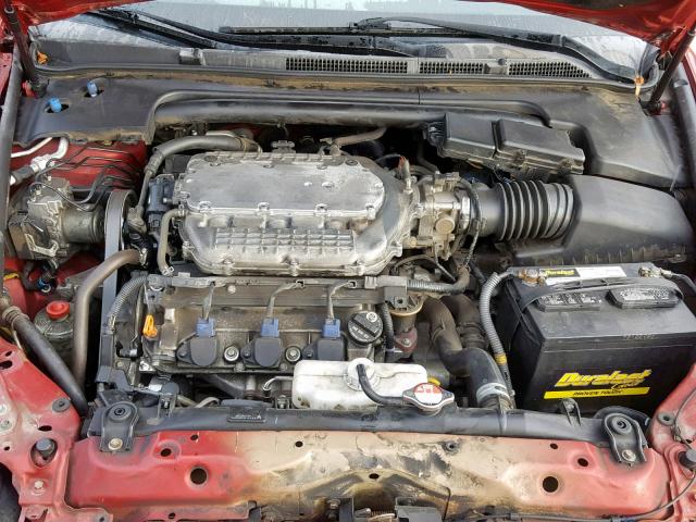 19UUA76577A039197 - 2007 ACURA TL TYPE S RED photo 7